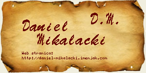 Daniel Mikalački vizit kartica